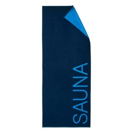 Dyckhoff GmbH Sauna Towel XL 80 x 200 cm Oeko-Tex Cotton Dark Blue / Light Blue