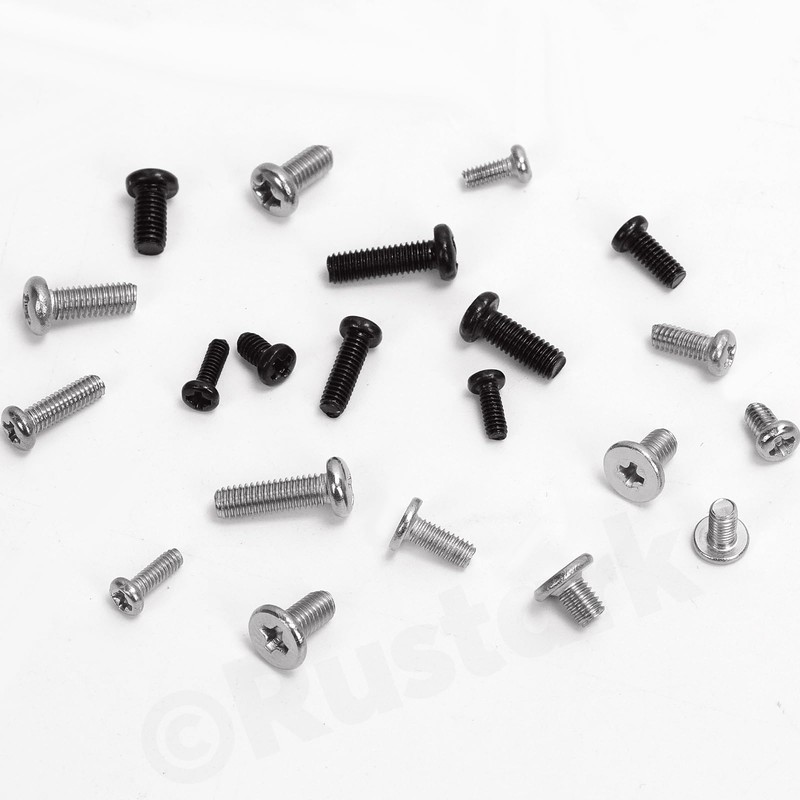 Rustark 1200Pcs 24 Sizes Black Phillips Pan Head Machine Screws