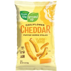 Real Food From The Ground Cauliflower Stalks - 6 Count, 4oz Bags (Cheddar)