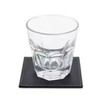 Black Leather Coasters Set in 8pcs,Square Leather Coaster 10cm*10cm,Leather Cup