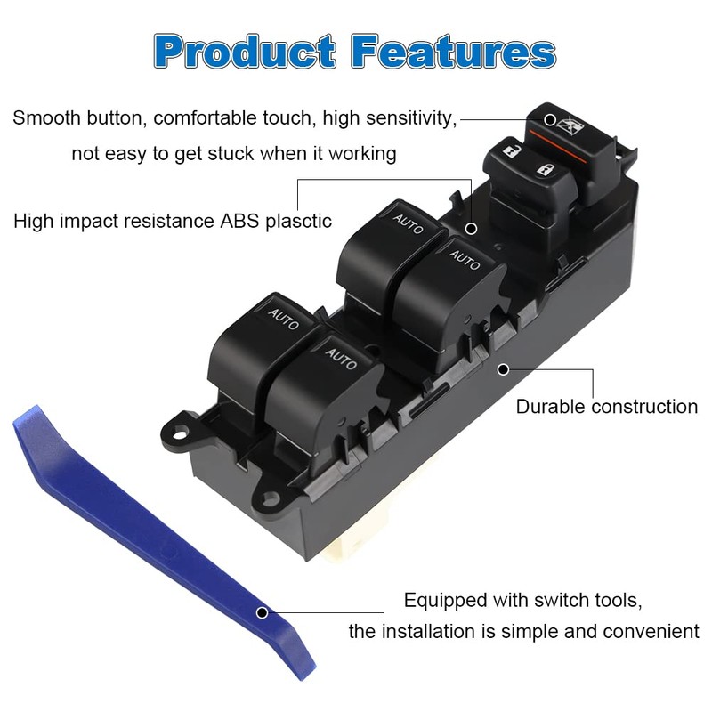 WMPHE LED Lighted Retrofitting Window Switch Panel Compatible with Toyota
