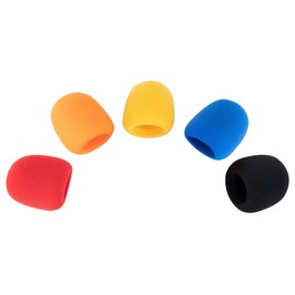 Pronomic WS-505 MC Windscreen for Microphones - Set of 5 - Dampens Body Sound and Pop Noise - for Microphones with 40-55 mm Basket Diameter - Available in 5 Different Colours