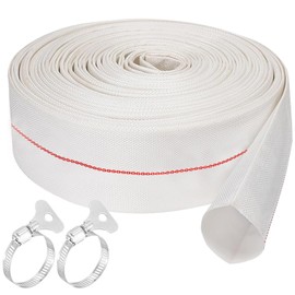 Fabric Hose 1 1/4 Inch Hose 10 m Flat Hose Fabric Hose Set Accessories for Submersible Pumps or Dirty Water Pumps (32 mm, 10)