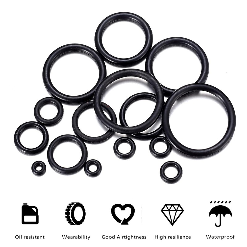 400 Pcs O-ring Seals, 24 Sizes Rubber Electrical Gasket Kit,