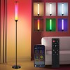 FRIDEKO HOME Smart Corner LED Floor Lamps for Bedroom, Black