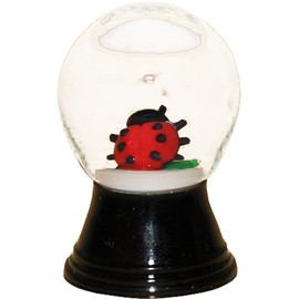 Alexander Taron Importer PR1160 Perzy Snowglobe, Mini Ladybug-1.5" H W x 1" D, 1.5" x 1" x 1", White