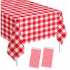 SietDESEO 2 Pack Red Gingham Tablecloth Rectangle 54 x 108