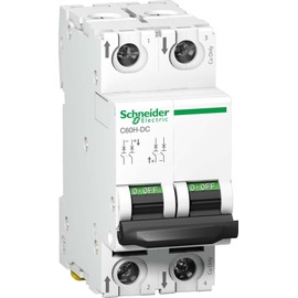Schneider Electric, A9N61534, Miniature Circuit Breaker (MCB), Acti9 C60H-DC, 2P, 30A, C Curve, 6kA (IEC/EN 60947-2)