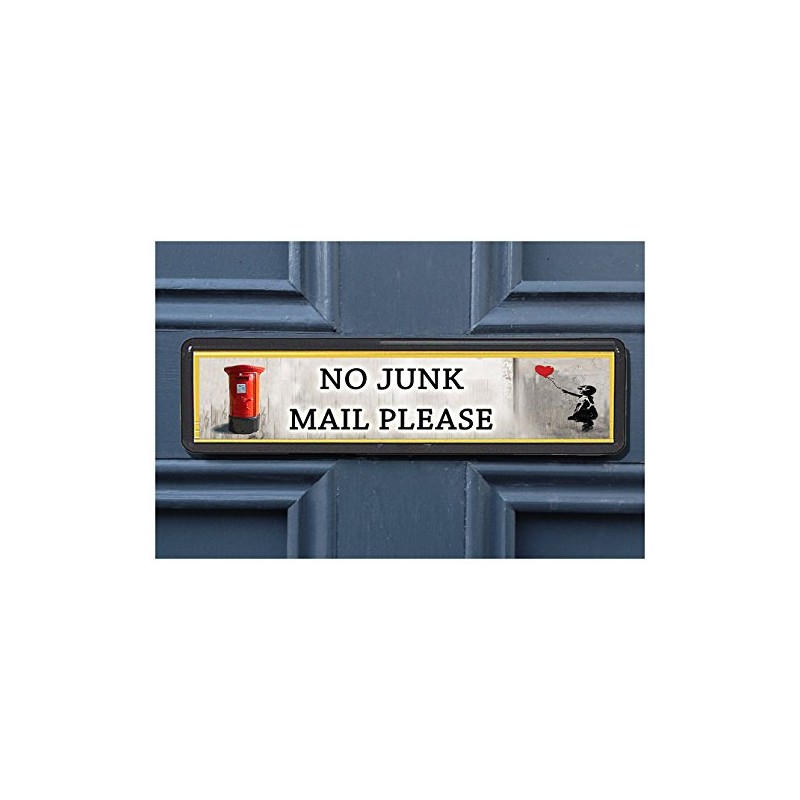 (6 DESIGNS) No Junk Mail Sign sticker for Letterbox Leaflet