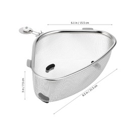 Sink Drainer Basket Sink Strainer Sink Drain Strainer Stainless Steel Mesh Corner Basket Mesh Strainer Faucet Filter