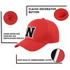 Morefaz New Boy Girl Adjustable Baseball Cap Red Black Letter