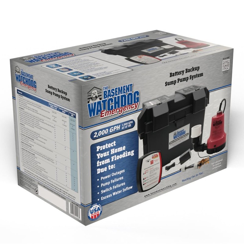 The Basement Watchdog Emergency Backup Sump Pump System (BWE) Pumps