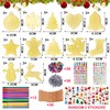 360 Pieces Craft Set Christmas Children, Wooden Pendants Christmas Decoration,