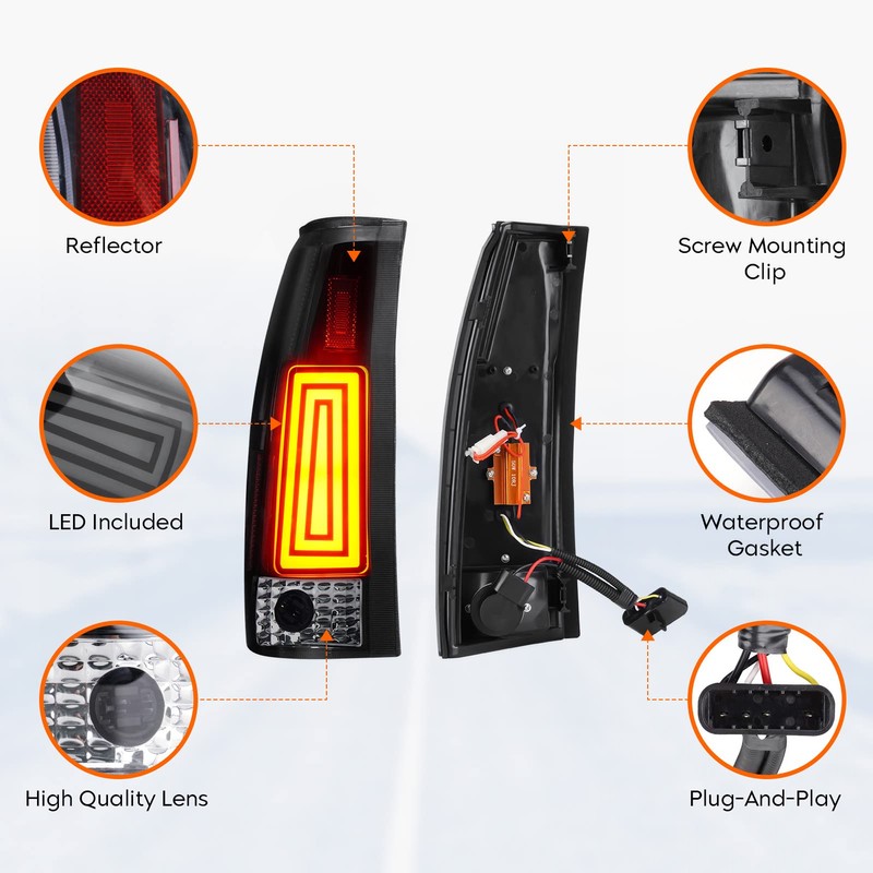 Tresound Taillight + Brake Light for Chevy 88-99 C/K 1500