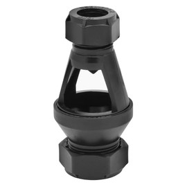 Universal Straight Tundish 15mm x 22mm for Unvented Hot Water Cylinders, Large Viewing Window, Antispray Nozzle (Single)