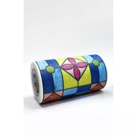 mt Casa Washi Paper Masking Tape: 3-1/2 in. x 33 ft. (Stained Glass)