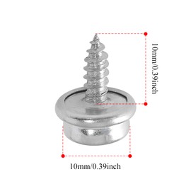 Moicstiy 30Pcs 3/8 Inch Stainless Steel Screws Snaps, Fastener Screw Snaps Marine Grade Boat Canvas Snaps for DIY Cover Furniture