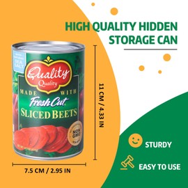 BarGifts Hidden Safe Can Diversion Safe Fake Can with Hidden Compartment, Hidden Storage Keeps for Valuables, Cash, Keys, and Jewelry- Beet