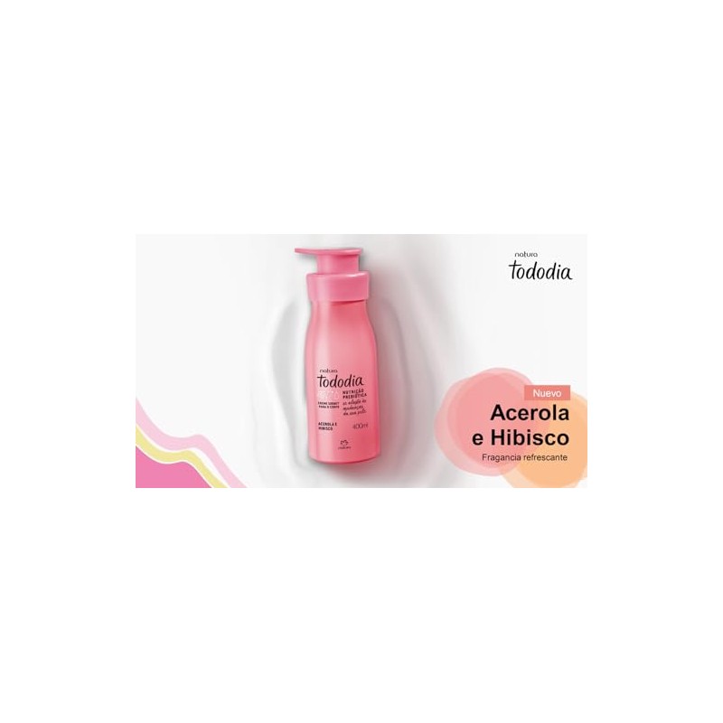 Natura Tododia Crema nutritiva para cuerpo acerola e hibisco 400ml.