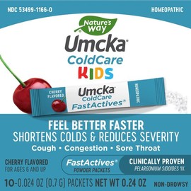 네이처스웨이 엄카 콜트케어 포 키즈 패스트액티브 파우더 체리 10파켓 Natures Way Umka Cold Care for Kids Fast Active Powder Cherry 10 Packets