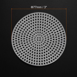HARFINGTON 50Pcs Round Plastic Canvas Mesh Sheets 3 Inch/7.7cm Circle Blank Canvas Shape Mesh Mat White for Embroidery Knit Crochet Crafting Needlework