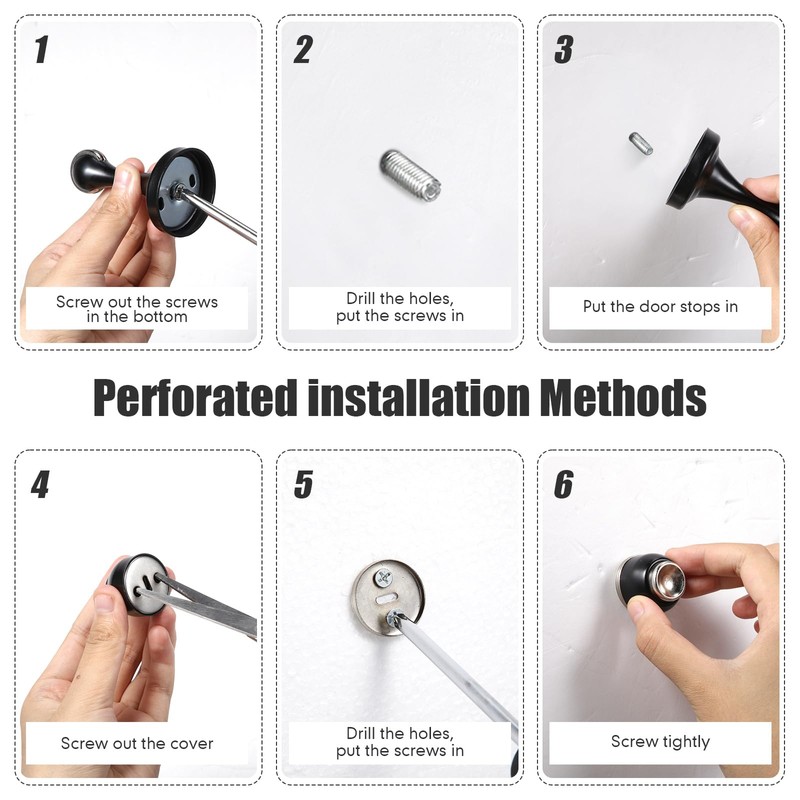 16 Pcs Magnetic Door Stoppers Stainless Steel Door Stops Magnetic