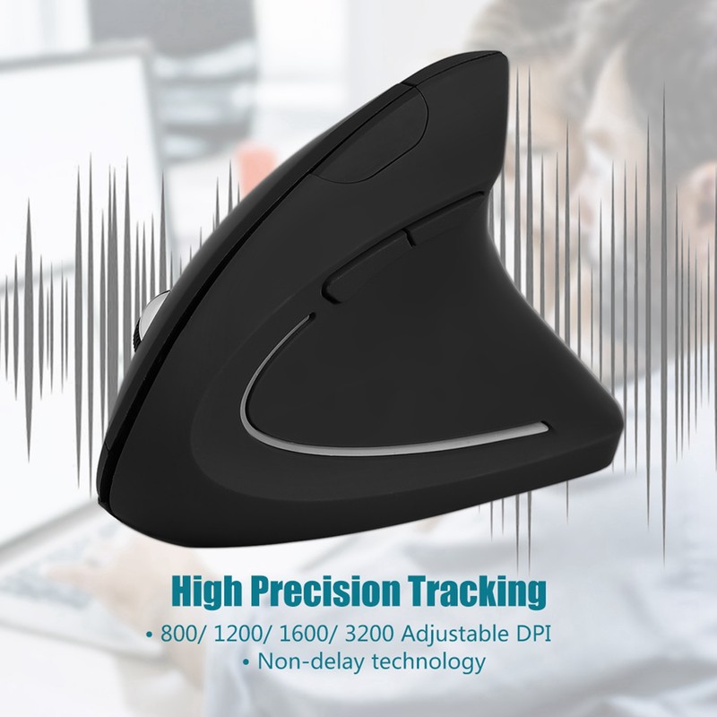 2.4GHz Optical 1600DPI Wireless Ergonomic Vertical Gaming Mouse NOn delay