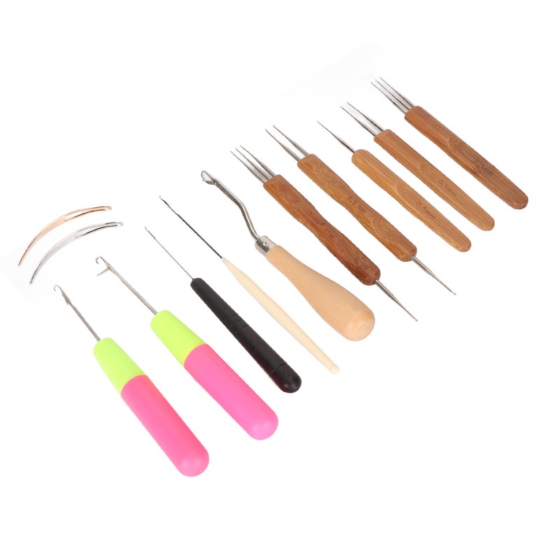 12pcs Dreadlocks Tool Set Dreadlocks Crochet Hook Hair Locking Tool