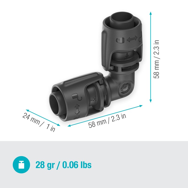 Gardena Micro-Drip-System L-Piece 13 mm (1/2 inch): Pipe Connector for