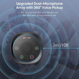 JOUNIVO USB Speakerphone, Omnidirectional Computer Speaker with Microphone,Plug and Plays Portable Speaker with Microphone for Holding Meetings Anywhere with Immersive Sound