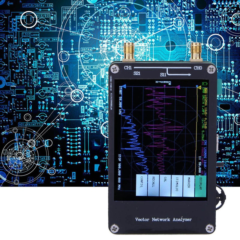NanoVNA Vector Network Antenna Shortwave Analyzer 50Khz~900Mhz 2.8in TFT 70/60/50dB