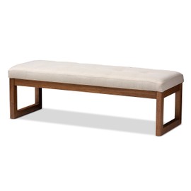 Baxton Studio Rayline Bench, Light Beige