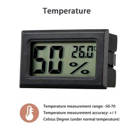 Mini Hygrometer, 5-Pack Small Thermometer Hygrometer Digital LCD Monitor Indoor Outdoor Humidity Meter Gauge for Humidifiers Dehumidifiers Humidors Greenhouse Basement Babyroom, Measure in Celsius