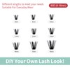 FADVAN Cluster Eyelash Extensions 280 Pieces Curl D Eyelashes Individual