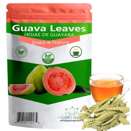 Hoja de guayaba Premium 100+ Leaves (2.1oz / 59.5g) 100% Natural whole Dried Guava leaves.