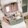 ZONADA Elegant PU Makeup Case with Ample Storage and Waterproof