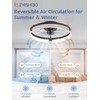 ZMISHIBO Low Profile Ceiling Fans with Lights and Remote, 20