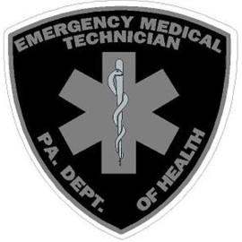 3 Inch Reflective State of Pennsylvania Subdued EMT Vinyl Sticker