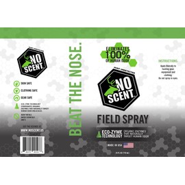 No Scent 24oz Field Spray. Hunting Accessories, Odor-Eliminating Hunting Spray, Enzyme Encapsulation of Human Odor, Scent Elimination
