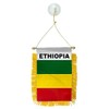 Country of Ethiopia (Plain) 4"x6" Mini Window Banner Flag