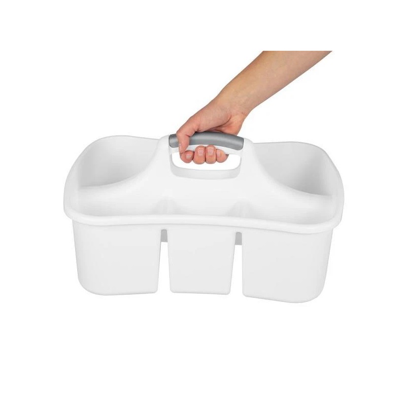Sterilite Plastic Divided Portable Cleaning Supplies Caddy Organizer Basket