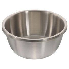 Metal Bowl Stainless Steel Flat Bottom Dish Bowl, Baking Mixing Bowl Round Washing Basin Vegatable Basin for Home Kitchen (26cm) Stainless Steel Wash Basin