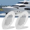 X AUTOHAUX 2pcs 5 Inch Round Marine Boat Louvered Ventilation