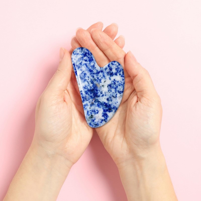 Sun & Sia - Natural Stone Gua Sha - Blue