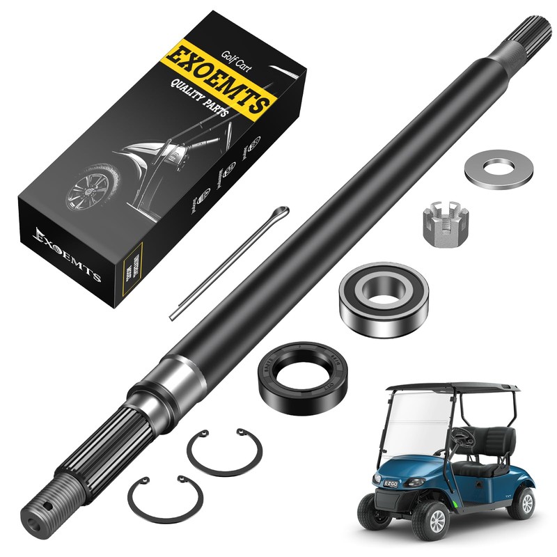 EXOEMTS Golf Cart Rear Axle Shaft Driver Side with Bearing