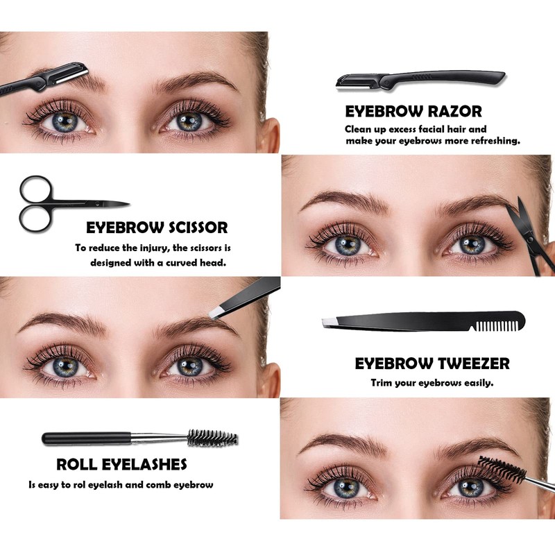 Eyebrow Razor Kit, 4 in 1 Professional Eyebrow Grooming Set