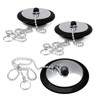3 Pcs Universal bath plug with Chain, Bathroom Sink Plug