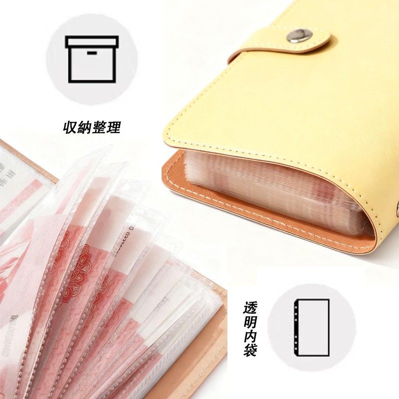 HUIKKJP Household Management Pouch Money Management File with 50 Pockets,