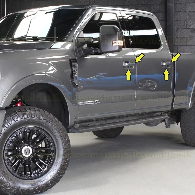 Torox 2021-2022 Ford F250 4 Door Handle COVERS NoSmrt+Door Bowls