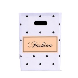Bolsa Boutique Regalo Elegante Diseño Ropa Comercio Polipapel Decorada 100 pzs (Lunares, 30x40 cm)